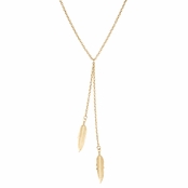 Merida's Goldtone Double Feather Y Necklace