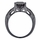 Millicent's Princess Cut Black CZ Engagement Ring