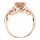 Millicent's Rose Goldtone Champagne CZ Twisted Engagement Ring