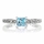 Minnie's Princess Cut CZ Promise Ring - 1 CT Blue CZ