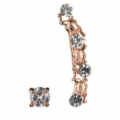 Miranda's Rose Gold and Rhinestone 2 Piece Ear Cuff