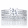 Mirela's 1ct Round Cut Cubic Zirconia Silvertone Wedding Ring Set