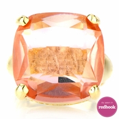 Morgan's Champagne Goldtone CZ Cocktail Ring