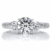 Nadia's Vintage 2.56 TCW CZ Three Stone Ring