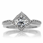 Natalie's Round Cut Vintage Style Engagement Ring - 0.5 Carats