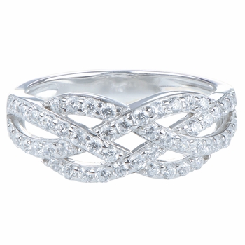 Natty's Criss Cross Knotted CZ Band