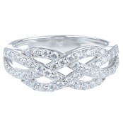 Natty's Criss Cross Knotted CZ Band