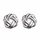 Neema's Silvertone Love Knot Magnetic Earrings