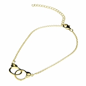 Neila's Handcuff Bracelet - Goldtone - 6-8" adjustable