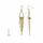 Nessa's Textured Goldtone Fringe Dangle Earrings
