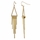 Nessa's Textured Goldtone Fringe Dangle Earrings
