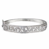Olympia's Vintage Paisley CZ Bangle Bracelet