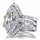 Padgett's Marquise Cut CZ Engagement Ring and Guard Set