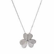 Parker's Silvertone Clover Necklace: Comparable To Sex and the City