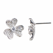 Parker's Silvertone Clover Earrings: Comparable To Sex and the City