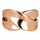 Pearla's Rose Goldtone X Cigar Band Ring