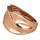 Pearla's Rose Goldtone X Cigar Band Ring