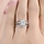 Peppin's Halo Emerald Cut CZ Wedding Ring Set