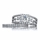 Perla's Triple Row Princess Cut Halo CZ Wedding Ring Set