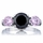 Piper's Pink and Black CZ Engagement Ring