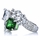 Presidential Wedding Ring - Green CZ