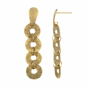 Priscila's Goldtone Circle Dangle Earrings