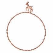 Rae's Rose Goldtone Stackable Charm Bangle Bracelet - Deer