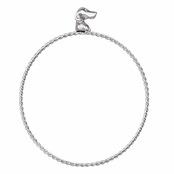 Rae's Silvertone Stackable Charm Bangle Bracelet - Dog