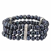 Regina's Freshwater Cultured Pearl Bracelet - Black