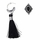 Reyah's Black Tassel Antique Earrings