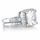 Rian's Cubic Zirconia Halo Princess Cut Wedding Ring Set
