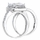Rian's Cubic Zirconia Halo Princess Cut Wedding Ring Set