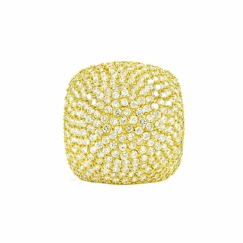 Rici's Curved Cocktail Ring - Goldtone