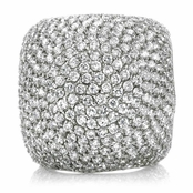 Rici's Curved Cocktail Ring - Silvertone