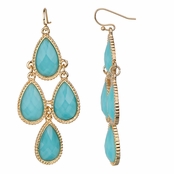 Robin's Turquoise Pear Drop Chandelier Earrings