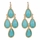 Robin's Turquoise Pear Drop Chandelier Earrings