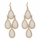 Robin's White Pear Drop Chandelier Earrings