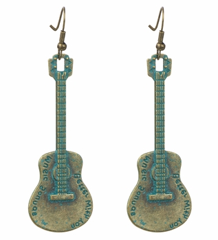 Rocker Guitar Dangle Earrings