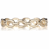 Rosalyn's 70's Style Goldtone Chain Link Bangle Bracelet
