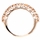 Karita's Rose Goldtone & Champagne CZ Wedding Ring Band
