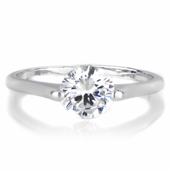 Rosemarie's 1.25 CT Round Cut CZ Engagement Ring