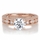 Maya's Round Cut Antique Style Rose Goldtone Engagement Ring