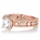 Maya's Round Cut Antique Style Rose Goldtone Engagement Ring