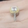 Sabrina's Canary Halo Cushion Cut CZ Engagement Ring