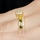 Sage's Goldtone CZ Flower Wedding Ring Set