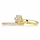 Sage's Goldtone CZ Flower Wedding Ring Set