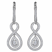 Saniya's Vinatge Pear Drop CZ Dangle Earrings
