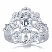 Scarlett's Art Deco CZ Engagement Ring