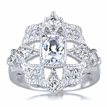 Scarlett's Art Deco CZ Engagement Ring