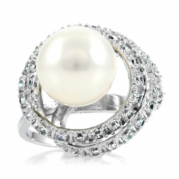 Shaina's Imitation Pearl Cocktail Ring